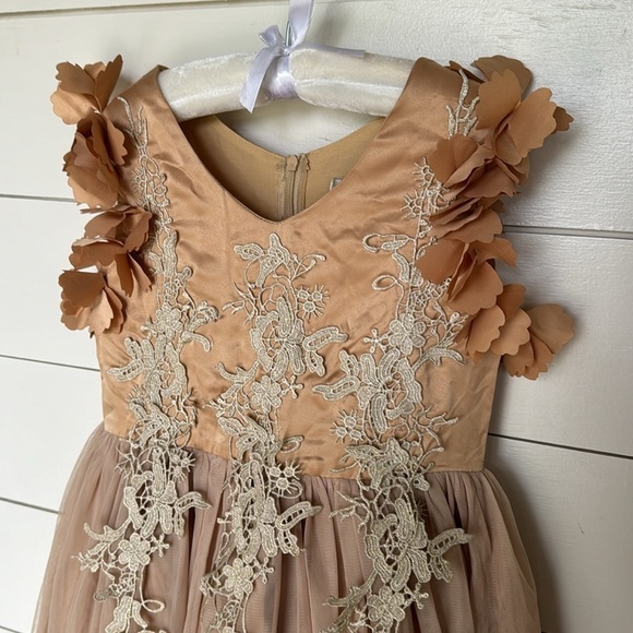 NWT Trish Scully Bianca Gold Holiday Gown 8 - Picture 2 of 8